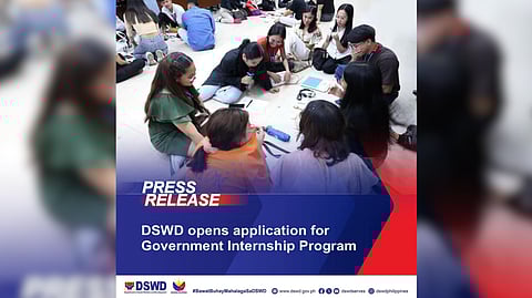 DSWD opens gov’t internship applications