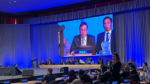 Department of Science and Technology Secretary Renato U. Solidum, Jr. delivers the Philippine Statement at the 10th STI Forum’s ministerial session.