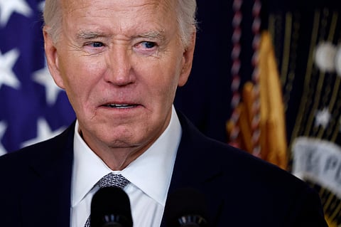 U.S. President Joe Biden speaks during a Presidential Citizens Medal ceremony at the White House in Washington, D.C., on 2 January 2025.