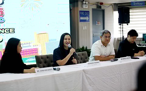 Quezon City Mayor Joy Belmonte joins QC Tourism’s Giana Aira Barata, City Administrator Michael Alimurong, and Gaming Library CEO Hans Kenner Fernandez at the press launch of All aBOARD EXPO 2025 — the country’s biggest board game convention.