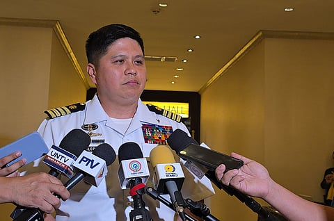  File photo of Navy spokesperson Capt. John Percie Alcos (Photo by Lade Kabagani)