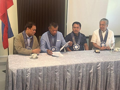 Justice Secretary Jesus Crispin Remulla with other DOJ officials during the inauguration in Sarangani