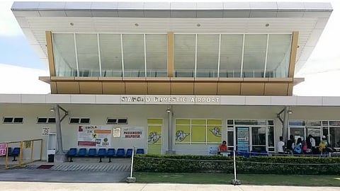 DOTR and CAAP officials inspect the ongoing modular expansion of Siargao airport’s passenger terminal, set to triple seating capacity by December 2025.