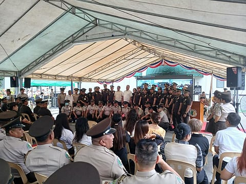 BUCOR DG Gregorio Pio Catapang Jr. led the promotion of 87 BuCor personnel in simple ceremony Thursday. (BuCor photo)