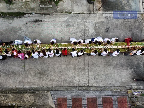 BARANGAY Malamig in Mandaluyong stages a 550-meter long boodle fight in celebration of San Antonio de Padua today, 13 June. The spread stretches from Dr. Jose Fabella Road corner Talumpong Street to Basilan Street corner Boni Avenue.