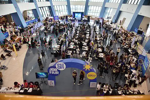JOB seekers flock to the Independence Day Job Fair held 12 June at SM Mall of Asia, Pasay. 
