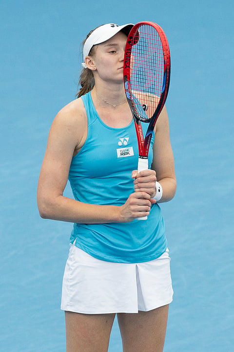 ELENA Rybakina gets the door after losing to qualifier Tatjana Maria in the quarterfinals of the Queen’s Club Championship in the United Kingdom.