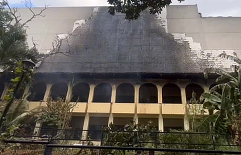 QC high school building destroyed by fire