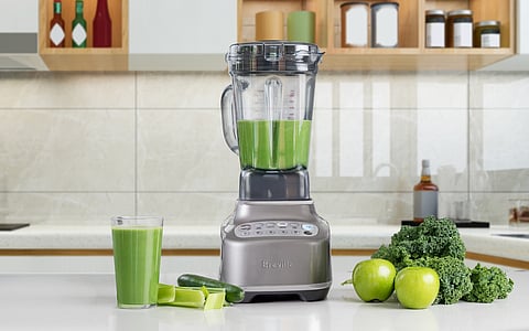 THE brand's signature intuitive lighted buttons and one-touch buttons convert ice into snow to produce velvety green smoothies.
