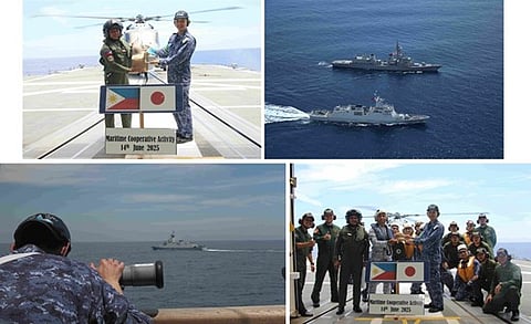 PHILIPPINE Navy and Japan Maritime Self-Defense Force conduct joint patrol in the South China Sea, reaffirming commitment to maritime security and a Free and Open Indo-Pacific.