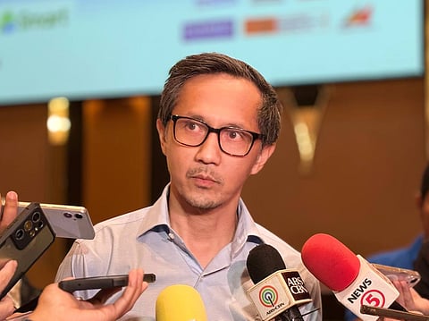 Transportation Secretary Vince Dizon at the sidelines of the Economic Journalists Association of the Philippines Infrastructure Forum on 16 June. 