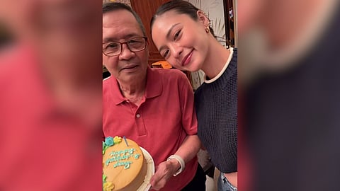 KIM shared a warm embrace with her father as she gifted him a Louis Vuitton messenger bag before the family capped off the celebration with dinner at an upscale restaurant.