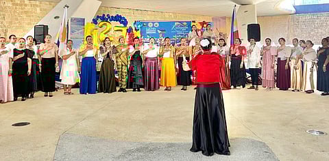 The Federation of Filipino Organizations in Cyprus Chorale singing ‘Lupang Hinirang.’