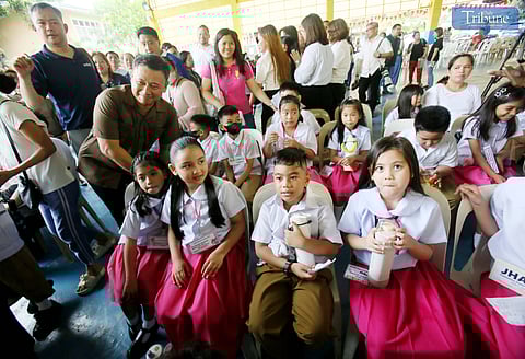 EDUCATION Secretary Sonny Angara, Health Secretary Teodoro Herbosa, and Quezon City Mayor Joy Belmonte visit Esteban Abada Elementary School in Bago Bantay, Quezon City on Wednesday to oversee a free medical check-up organized by the Department of Health (DOH) for teachers, parents, and students.