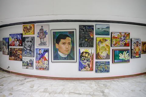 Various artworks honoring Dr. Jose P. Rizal are displayed inside the National Parks and Development Committee Building, formerly known as the Planetarium, as part of the commemoration of the national hero’s 164th birth anniversary. Rizal, born in 1861, remains a towering symbol of patriotism and intellect.