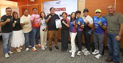 Hussein Pangandaman (6th from left), Administrator and CEO of the Authority of the Freeport Area of Bataan (AFAB), joins Sunrise Events Inc. president and GM Princess Galura (6th from right) and top age-group triathletes in launching the 5150 FAB Triathlon Season, set for Nov. 16, 2025. The milestone event not only brings world-class multisport action to Bataan but also positions the province as a rising powerhouse in the Philippine sports tourism scene.