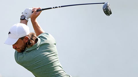 Tommy Fleetwood of England fires a 65 to take a share of the second round with top pick Scottie Scheffler and Justin Thomas in the PGA Travelers Championship.