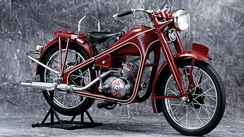 HONDA’s first production motorcycle, the 1949 Dream D-Type, marked the beginning of a journey that would eventually reach 500 million units.