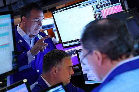 NEW YORK, NEW YORK - MAY 27: Traders work on the floor of the New York Stock Exchange during morning trading on May 27, 2025 in New York City. The stock market opened high with the Dow Jones leading the way opening up over 300 points, a day after U.S. President Donald Trump announced that he has agreed to an extension on the 50% tariff deadline on the European Union until July 9th. 
