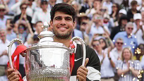 CARLOS Alcaraz shows his readiness to conquer Wimbledon by winning the Queen’s Club Championship title in London. 