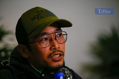 OVERSEAS Filipino Worker Armando Naz details his experience amid the Israel-Iran conflict during an interview at the Ninoy Aquino International Airport on 24 June 2025. 
Naz used to work in Jeddah, Saudi Arabia, before he transferred to Tel Aviv, Israel. 