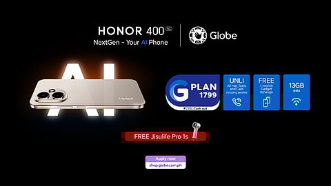HONOR 400 5G lands in Globe stores with GPlan 1799