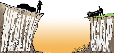 Social crevice yawns