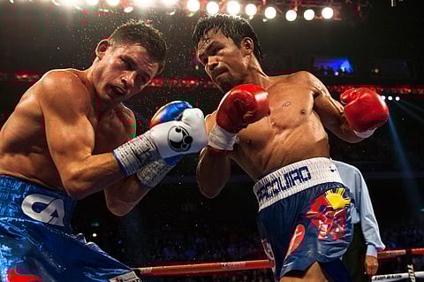 CHRIS Algieri (left), who lost to Manny Pacquiao in 2014 in Macau, insists it is not advisable to count the Filipino great out in his bid to dethrone Mario Barrios next month in Las Vegas.