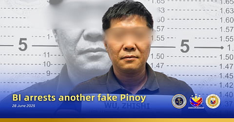 Chinese man posing as Filipino arrested