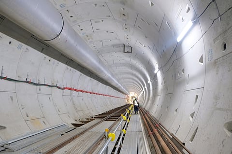 Massive concrete rings line the underground path of the Metro Manila Subway as construction progresses beneath the city. The Japan-backed project marks the Philippines’ first attempt at a fully underground mass transit system.