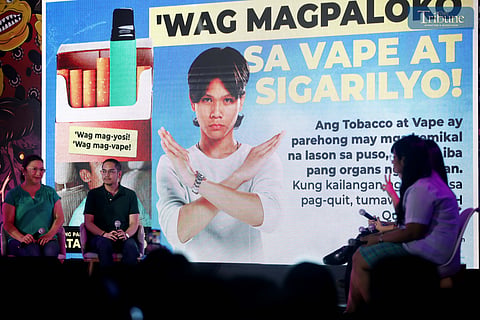 (JUNE 30, 2025) Students from Eusebio High School participate in the Department of Health’s (DOH) No Smoking Month campaign on Monday, June 30, 2025, in Pasig City. This year’s theme, “Wag Magpaloko sa Vape at Sigarilyo,” to raise awareness among the youth about the harmful effects of tobacco and vape use. Eusebio High School is also home to the country’s first-ever student-led Anti-Vape and Anti-Tobacco Council. The council seeks to empower students to take an active role in spreading health awareness and advocating against tobacco and vape use among their peers. 