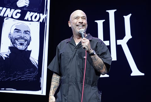 Filipino-American comedian Jo-Koy makes an impactful entrance at the SM Mall of Asia Arena for the Just Being Koy Tour.
