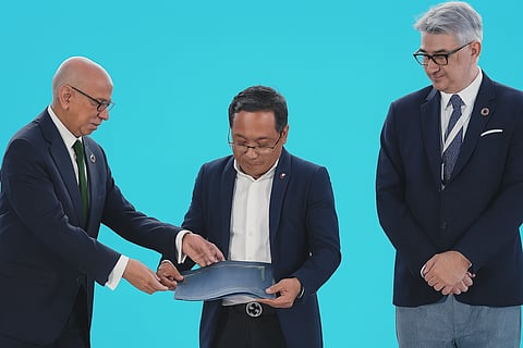 DEPARTMENT of Information and Communications Technology (DICT) Undersecretary for E-Government David Almirol Jr. (center) receives the citation as one of the 12 out of 193 countries to receive the UN E-Government Award last 25 June.