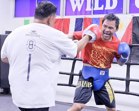 MANNY Pacquiao, 46, will attempt to beat Father Time anew when he battles defending champion Mario Barrios for the WBC welterweight crown on 19 July in Las Vegas. 