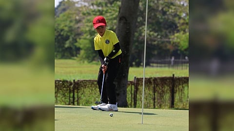 JAMES Rolida seeks redemption when he competes in the boys' 7-10 division of the ICTSI Junior PGT Pueblo de Oro Championship in Cagayan de Oro on Tuesday. 
