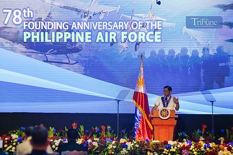 President Ferdinand Marcos Jr. leads the celebration of the 78th founding anniversary of the Philippine Air Force (PAF) at the PAF Multi-Purpose Gymnasium in Colonel Jesus Villamor Air Base, Pasay City, on 01 July 2025.