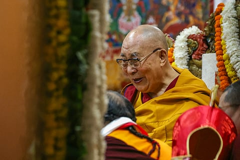 TIBETAN spiritual leader the Dalai Lama attends a long-life prayer offering ceremony at the Main Tibetan Temple in McLeod Ganj, near Dharamsala on July 5, 2025. The Dalai Lama said on July 5 he dreamed of living for decades more, as the Buddhist spiritual leader prayed with thousands of exiled Tibetans on the eve of his 90th birthday.