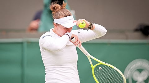 BARBORA Krejcikova makes an emotional exit after losing to Emma Navarro in the third round of the Wimbledon Championships.
