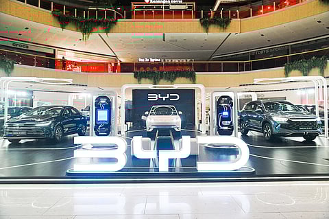 Pink and cute The BYD Seashell Pink limited edition is a joint venture with AC Health’s Healthway Cancer Care Hospital.