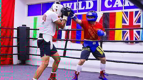 Manny Pacquiao is about to taper off with two weeks remaining before challenging Mario Barrios for the WBC welterweight title in Las Vegas.