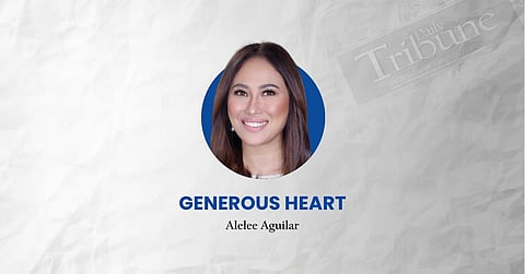 Generous Heart, a DAILY TRIBUNE column by Alelee Aguilar
