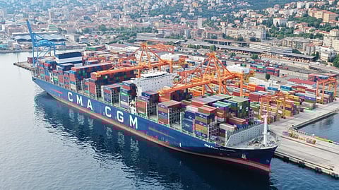 MAIDEN call of the CMA CGM ADONIS at AGCT. This new milestone underscores the increasing importance of Rijeka as a strategic gateway for container traffic serving Croatia, Serbia, Bosnia, Hungary and Central Europe.