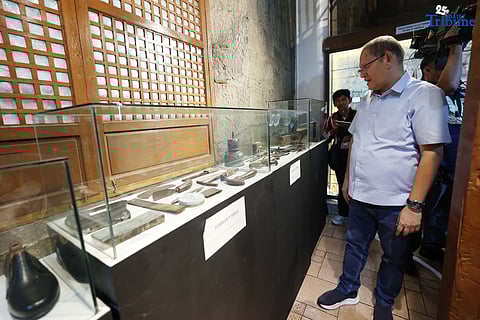 (July, 09 2025) Marikina City 1st district representative Marcy Teodoro show to the members of the media the 381 shoes of former first lady Imelda Marcos displayed at the Shoe Museum, in Marikina On Wednesday, July 9, 2025, during the media city tour including the Shoe Museum. Marikina is pushing to entice more locals, especially to the youth, to join its footwear making industry as the city looks to revive the Philippines’ Shoe Capital.  Photo/Analy Labor
