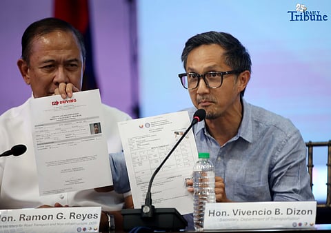 (July, 10 2025) In line with the vision of President Ferdinand Marcos Jr. to shift all government transaction in the digital platform, Dotr secretary Vince Dizon and dict secretary Henry Aguda lead dotr asec Dioscoro Reyes, dotr usec Ramon Reyes, dict usec David Almirol and lto acting asec Greg Pua launch the LTO’s online driver’s license renewal system at the LTO main office in Quezon City on Thrusday, July 10, 2025. Photo/Analy Labor
