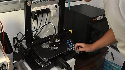 A Grade 10 student enrolled in NTC SmartClass explores 3D modeling and printing, one of the many tech skills he's developing through the program’s flexible, self-paced learning environment.