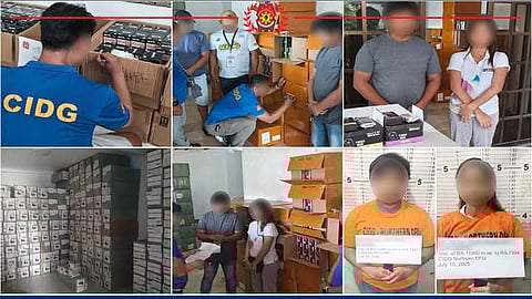 A total of P45-million worth of vape products was seized by the Criminal Investigation and Detection Group (CIDG) at No. 1257 San Lucas St. and Topaz St., Carpa Road, Sabang of this city on July 10, 2025.