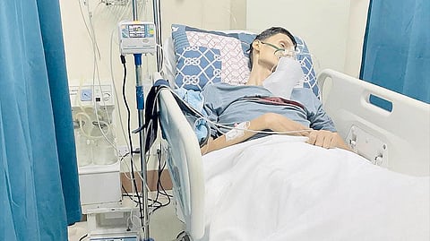 FORMER Adamson University star Roider Cabrera has been hospitalized since Friday due to a lung infection and a suspected heart issue.
