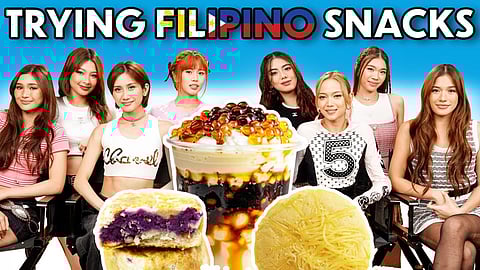 P-POP girl group BINI in a vlog by foreign channel People vs. Food. 