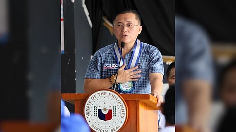 SENATOR BONG GO addresses allegations linking his family to a government project, emphasizing his separation between public office and private business.