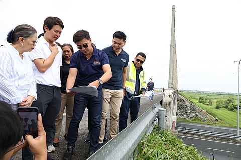 BASES Conversion and Development Authority (BCDA) President and Chief Executive Officer Joshua Bingcang (center) and other key officials and stakeholders inspect the site for the expansion of the Subic-Clark-Tarlac Expressway, Luisita Interchange.